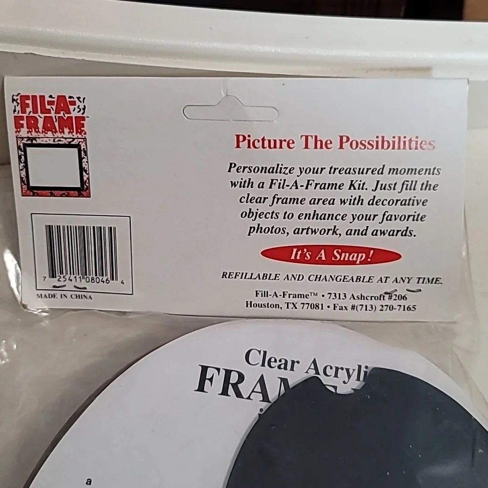 Vintage Picture Frame Acrylic Fil-A-Frame (Craft Frames) (1990s) - Large‎